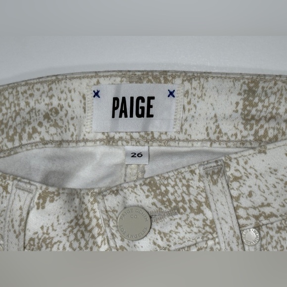 PAIGE Women's Tan Patterned Skinny Jeans - Picture 6 of 10
